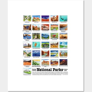 US National Parks, A-H, Watercolors Posters and Art